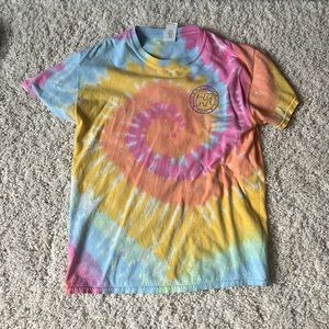 Rainbow Puppie & Love tie dye tee